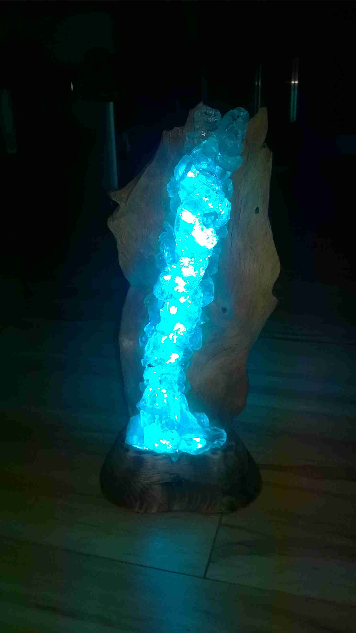 PW27 Treibholz Tischlampe 1